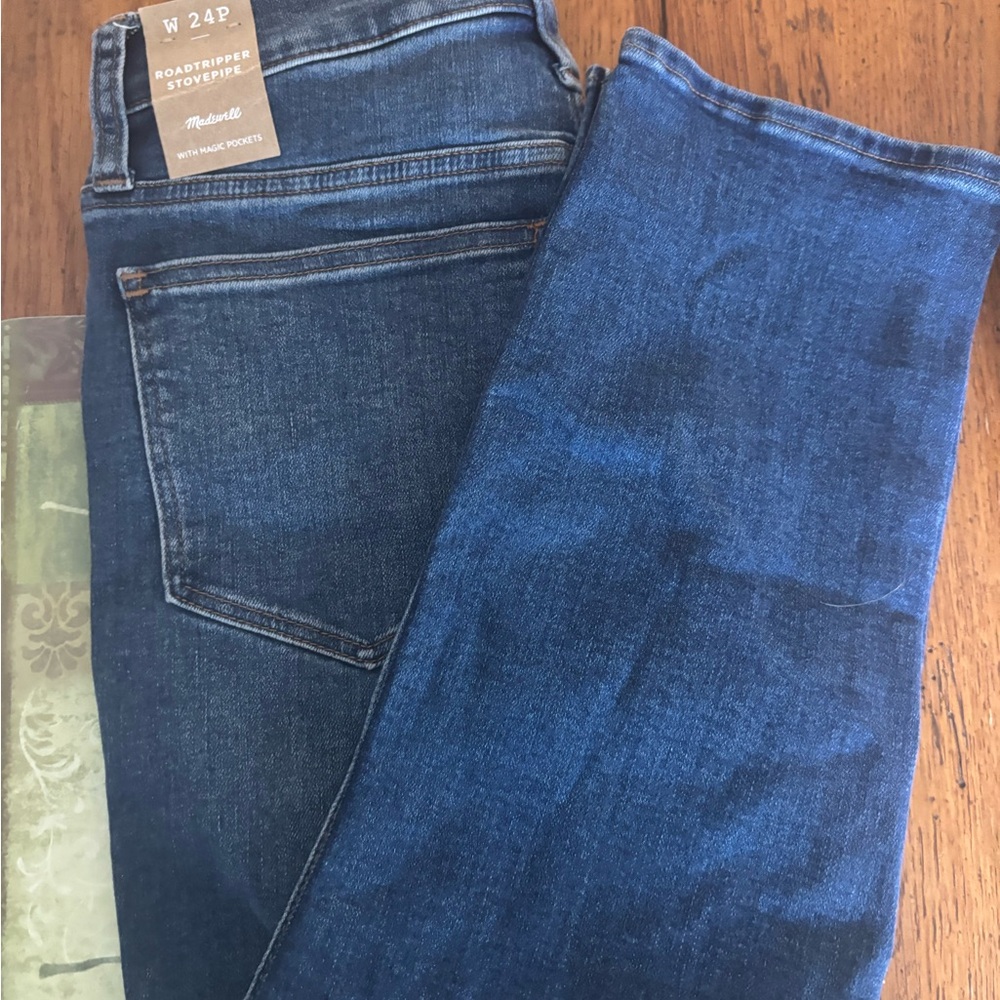 Madewell Dark Blue Roadtripper Stovepipe Jeans - Picture 4 of 4
